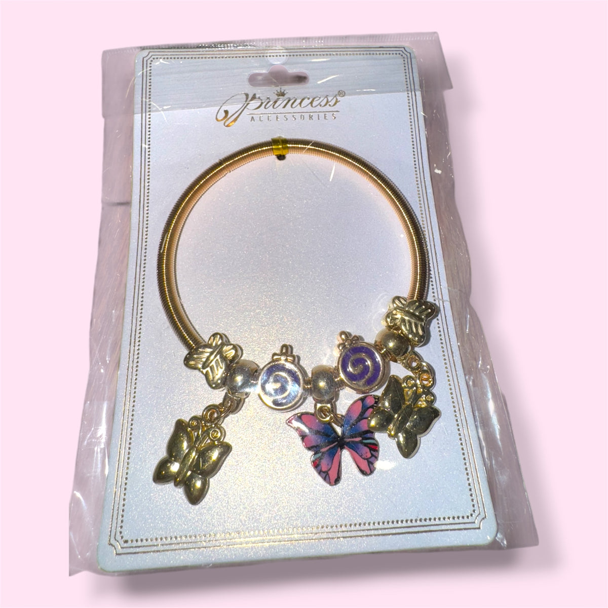 Brazalete de mano de mariposa