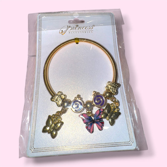 Brazalete de mano de mariposa