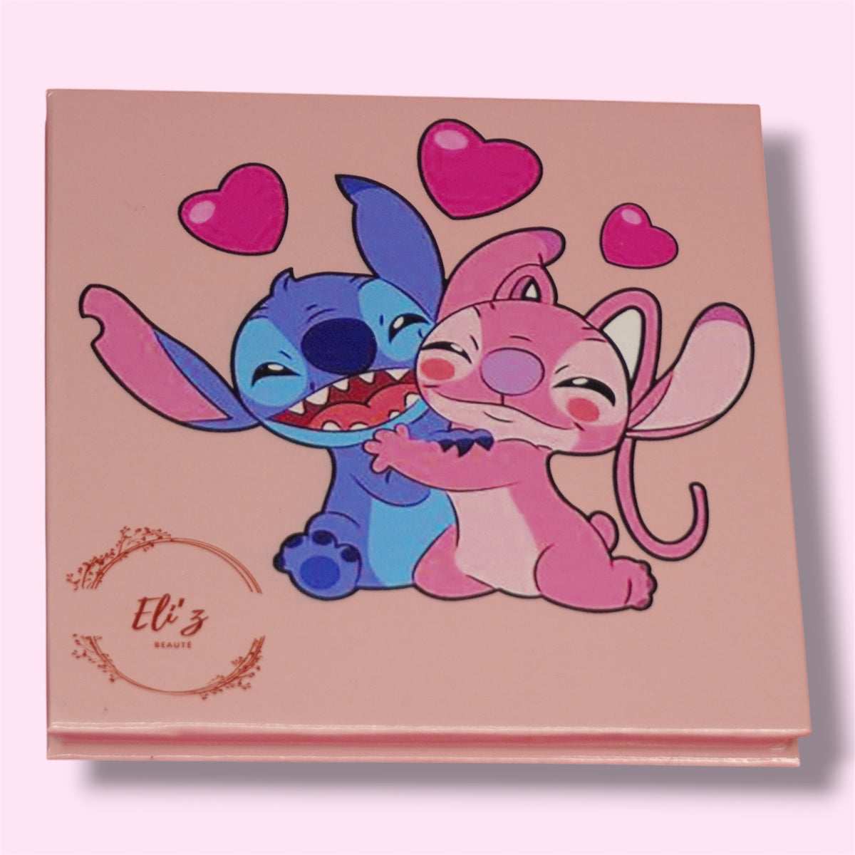 Paleta de maquillaje de ángel y Stitch