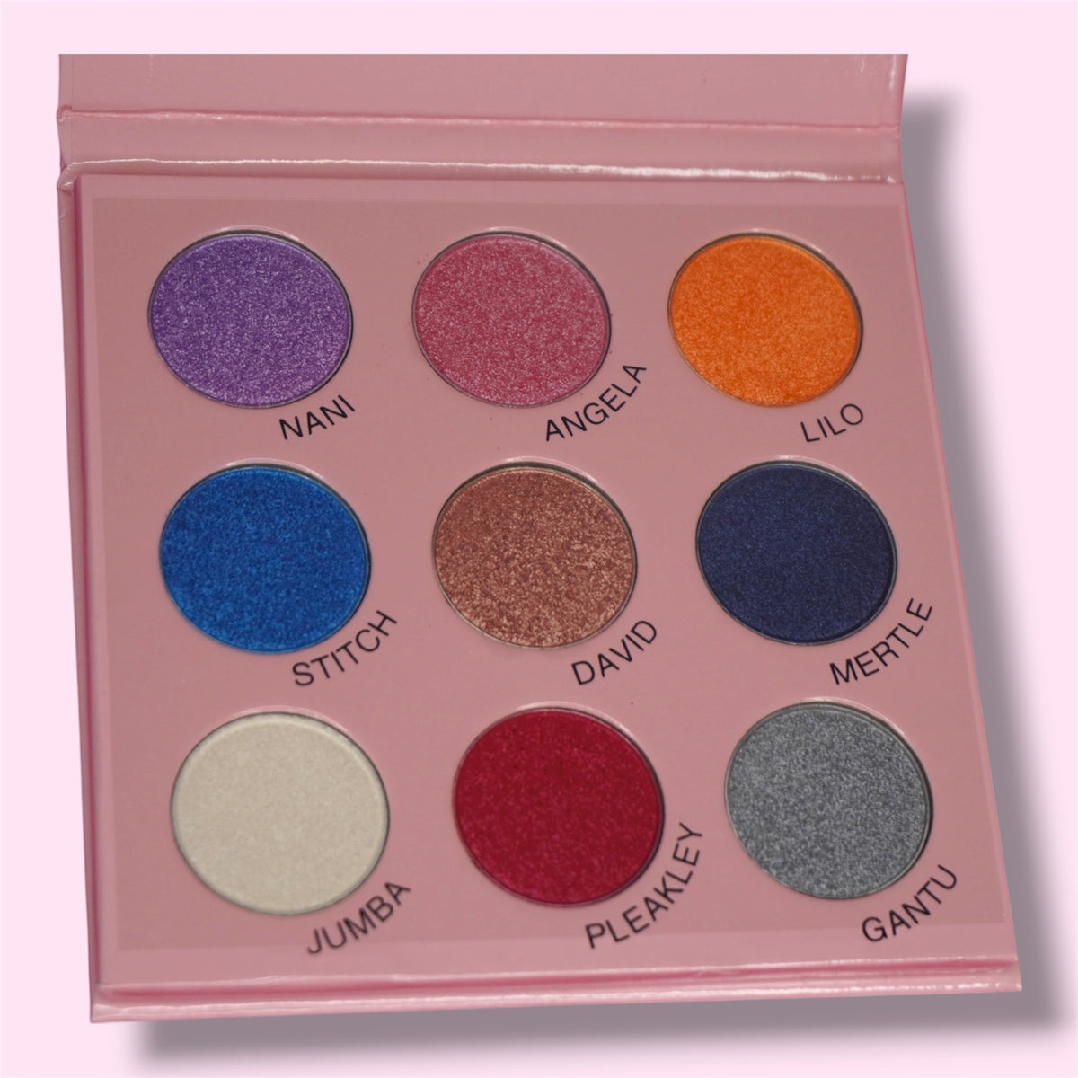 Paleta de maquillaje de ángel y Stitch