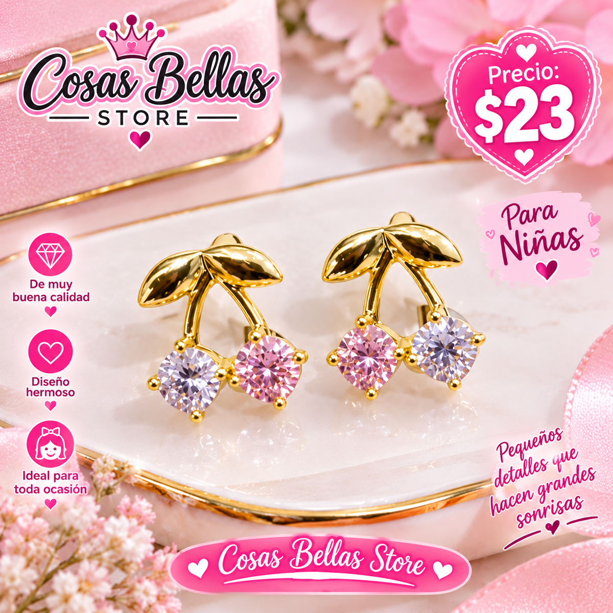 Aretes Cherry
