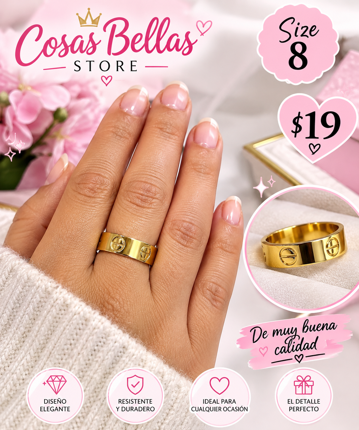 Anillo estilo cartier