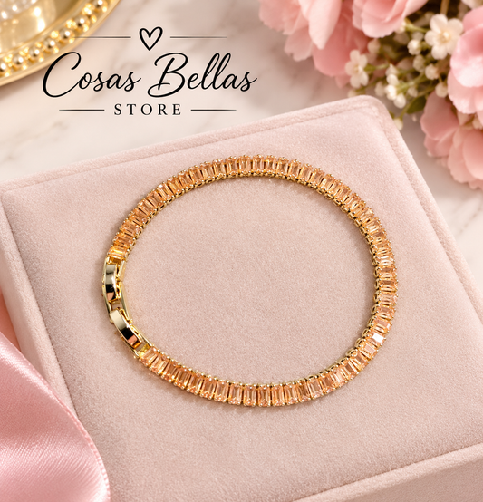 Pulsera, tennis baguette