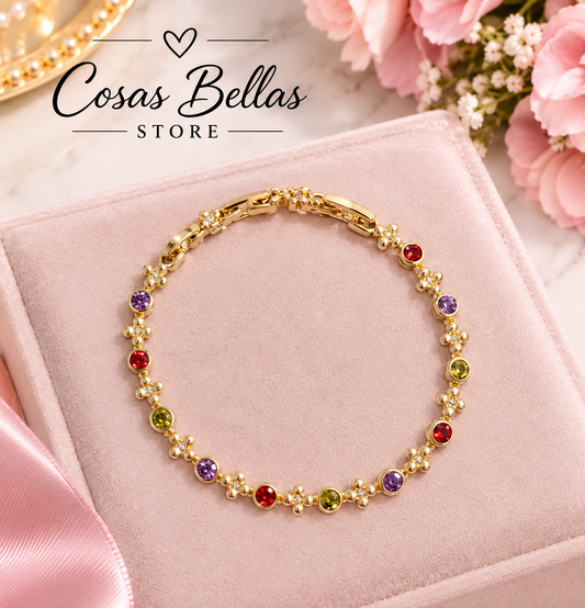 Pulsera Tennis arcoíris
