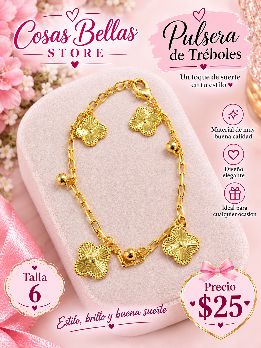 Pulsera de Tréboles